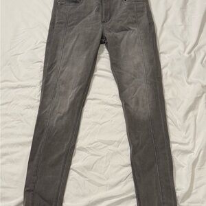 Express Size 6R Ankle Legging High Rise Gray Stretch Denim Jeans